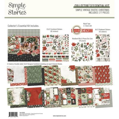 Simple Stories Simple Vintage Rustic Christmas Designpapier - Collector's Essential Kit